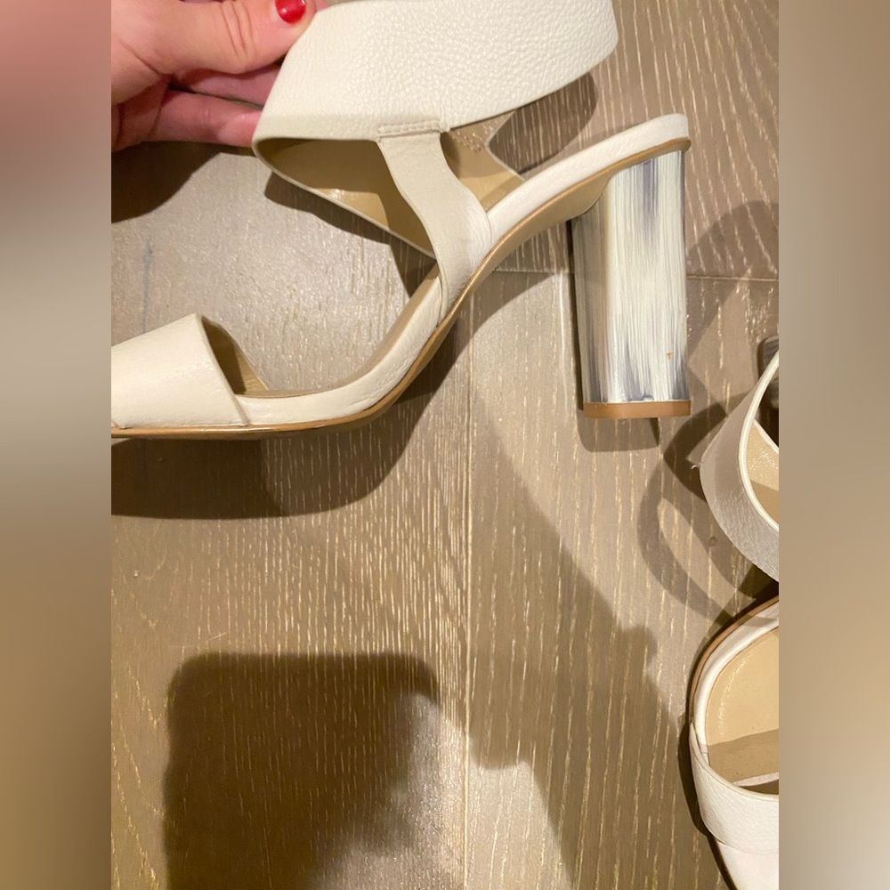 White Ann Taylor Heels - Size 6